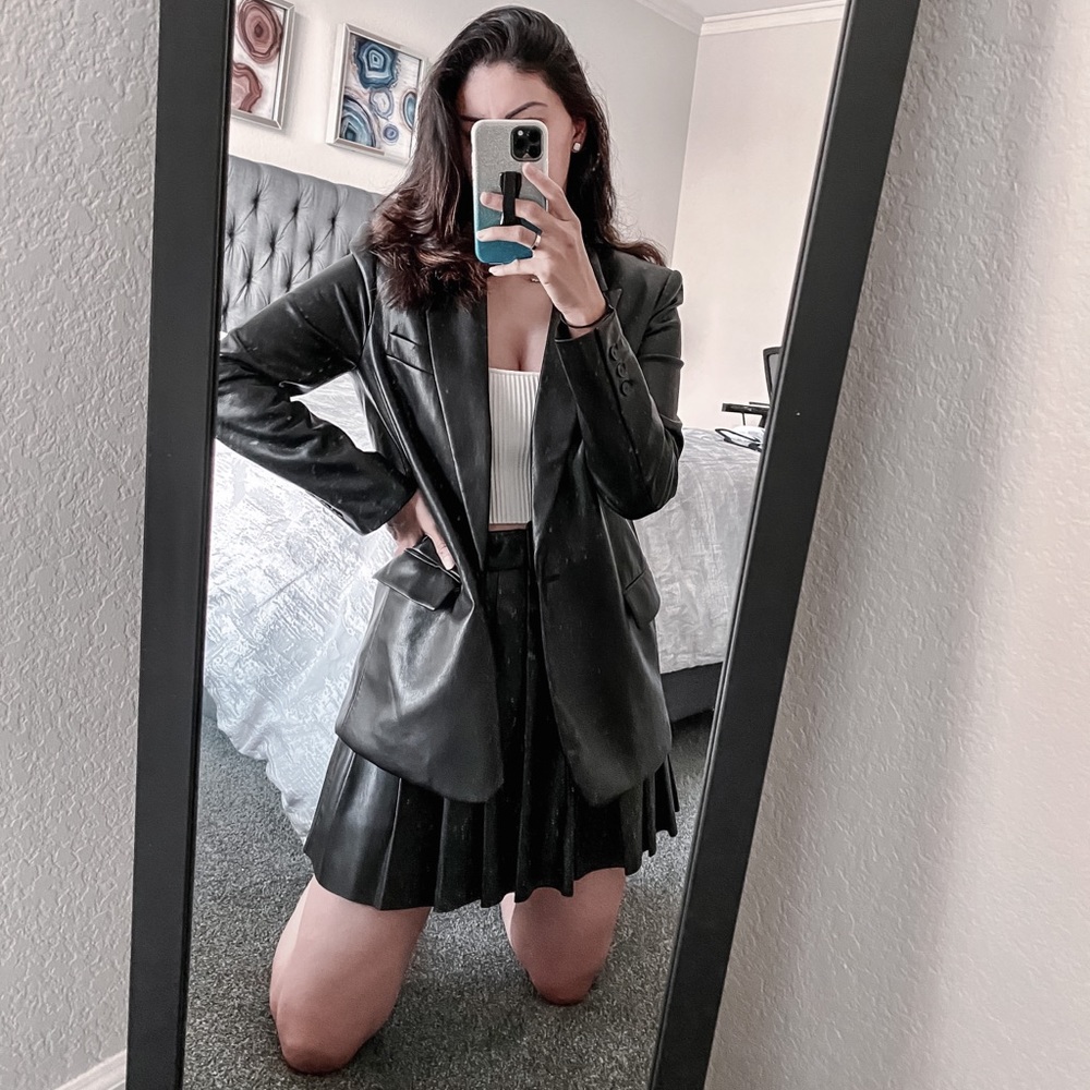 Leather blazer